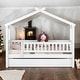 preview thumbnail 39 of 48, Twin Size Wooden House Bed With Twin Size Trundle
