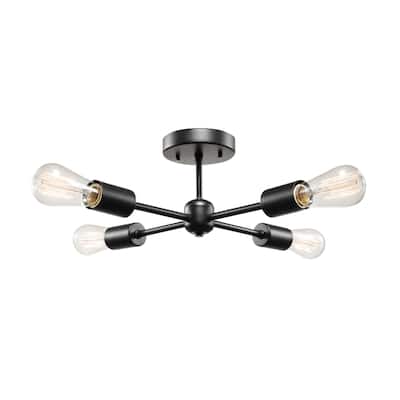 Globe Electric Vane 4 Light 17" Wide Semi-Flush Ceiling Fixture