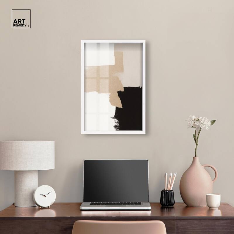 Beige and Black II Shadowbox by Art Remedy