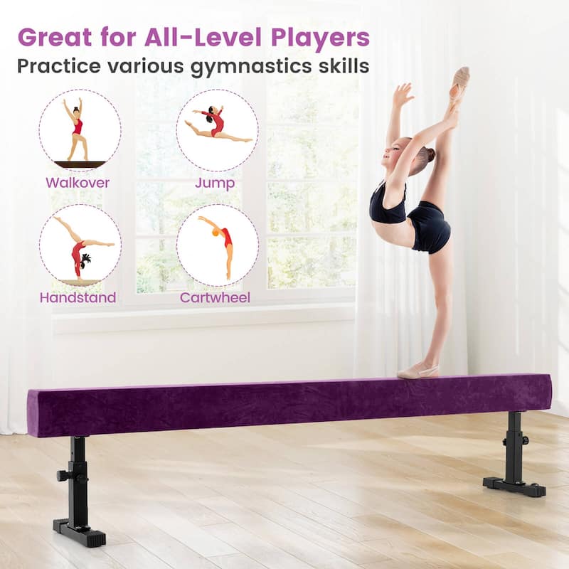 Goplus 7.5 ft High and Low Gymnastics Beam with 3 Heights Heavy Duty - See Details