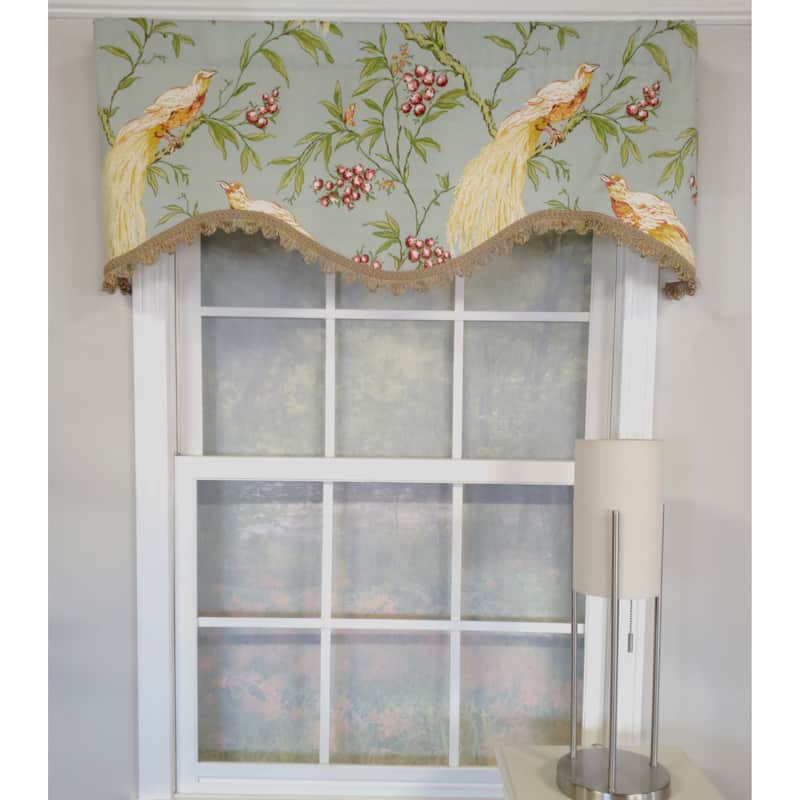 RLF Home Long Tail Cornice Valance With Scalloped Trim