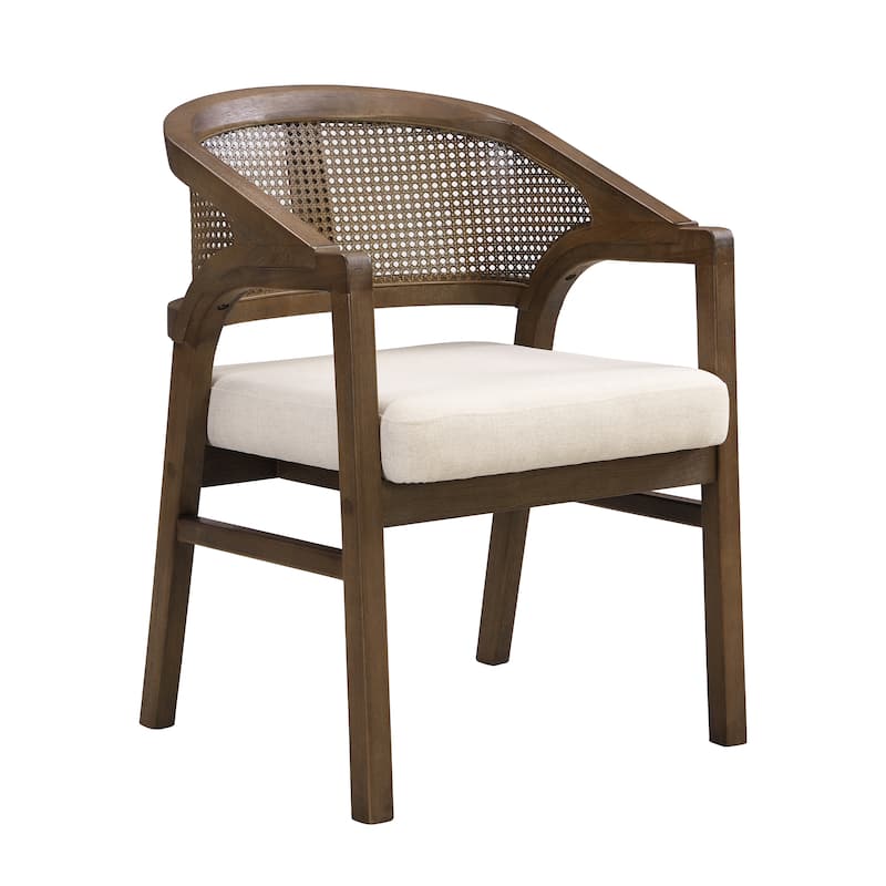 Christopher Knight Home - Acantha Rubberwood Frame with Rattan Back 7 Piece Dining Set