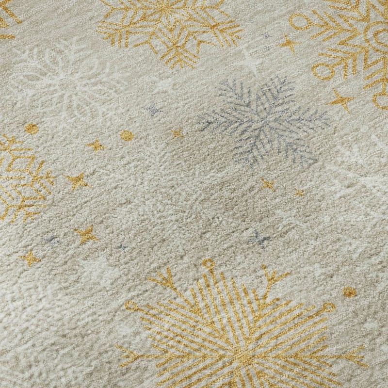 Premium Washable Super Soft Winter Snowflake Mayfield Rug