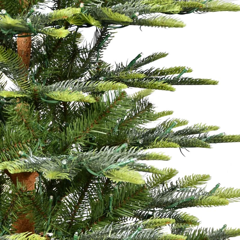 Puleo International 6.5' Pre-Lit Artificial Aspen Fir Tree with Dual-Color LED Lights