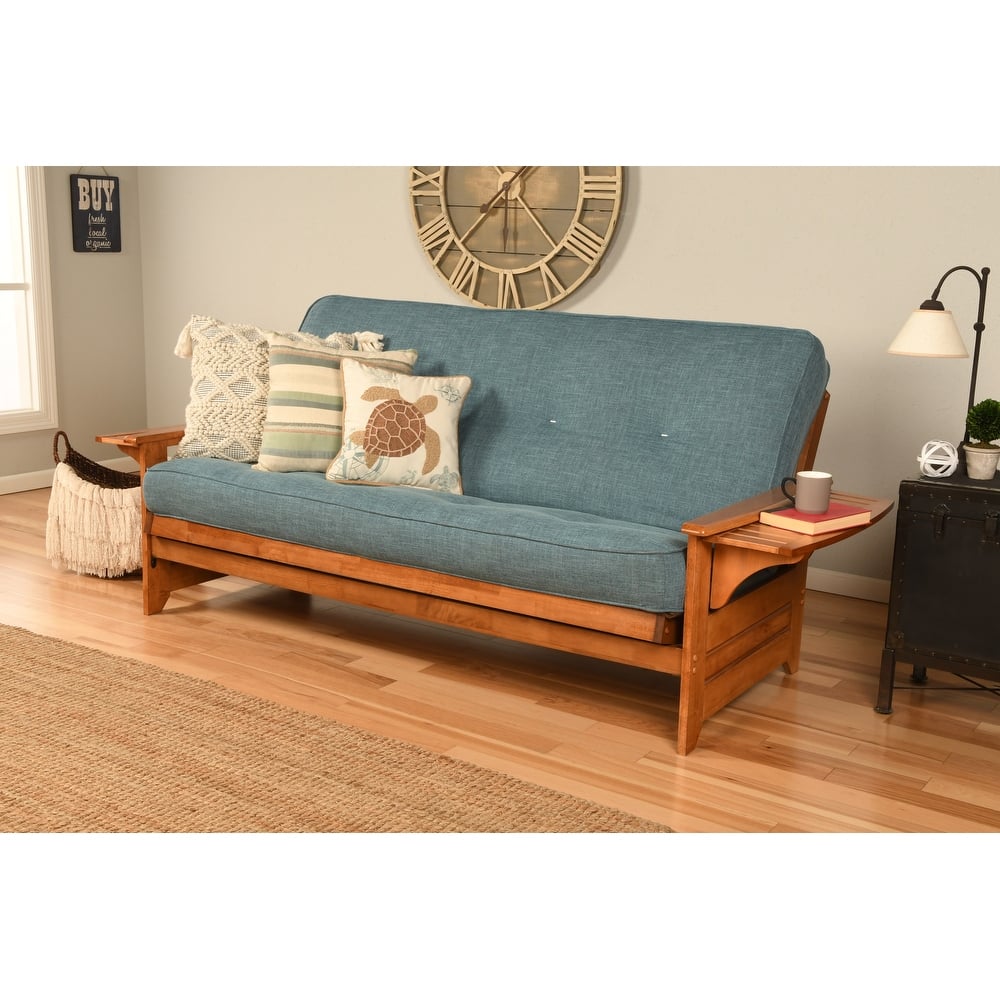 Copper Grove Dixie Honey Oak Full-size Futon Set with Suede Mattress