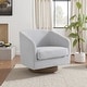 preview thumbnail 5 of 88, 31.1'' W Modern Barrel Swivel Accent Chair Beige-Chenille