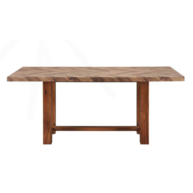Exquisite Wooden Fixed Dining Table with Stylish Chair Design