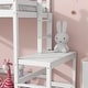 preview thumbnail 4 of 8, Twin Size High Loft Bed with Ladder landing Platform, White