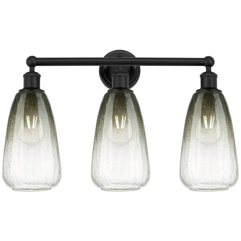 Innovations Lighting 616-3W-16-24 Brookhaven Almond Vanity Brookhaven - Matte Black / Slate