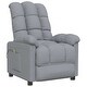 preview thumbnail 2 of 6, vidaXL Massage Chair Light Gray Fabric - 29.1" x 39" x 40.2"