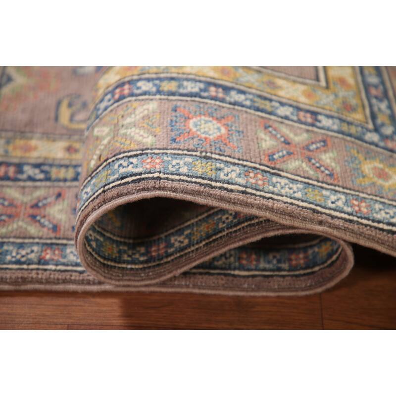 Kazak Accent Rug Hand-Knotted Wool Carpet - 2'7" x 4'2"