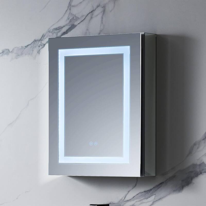 LED Lighted Bathroom Medicine Cabinet with Mirror