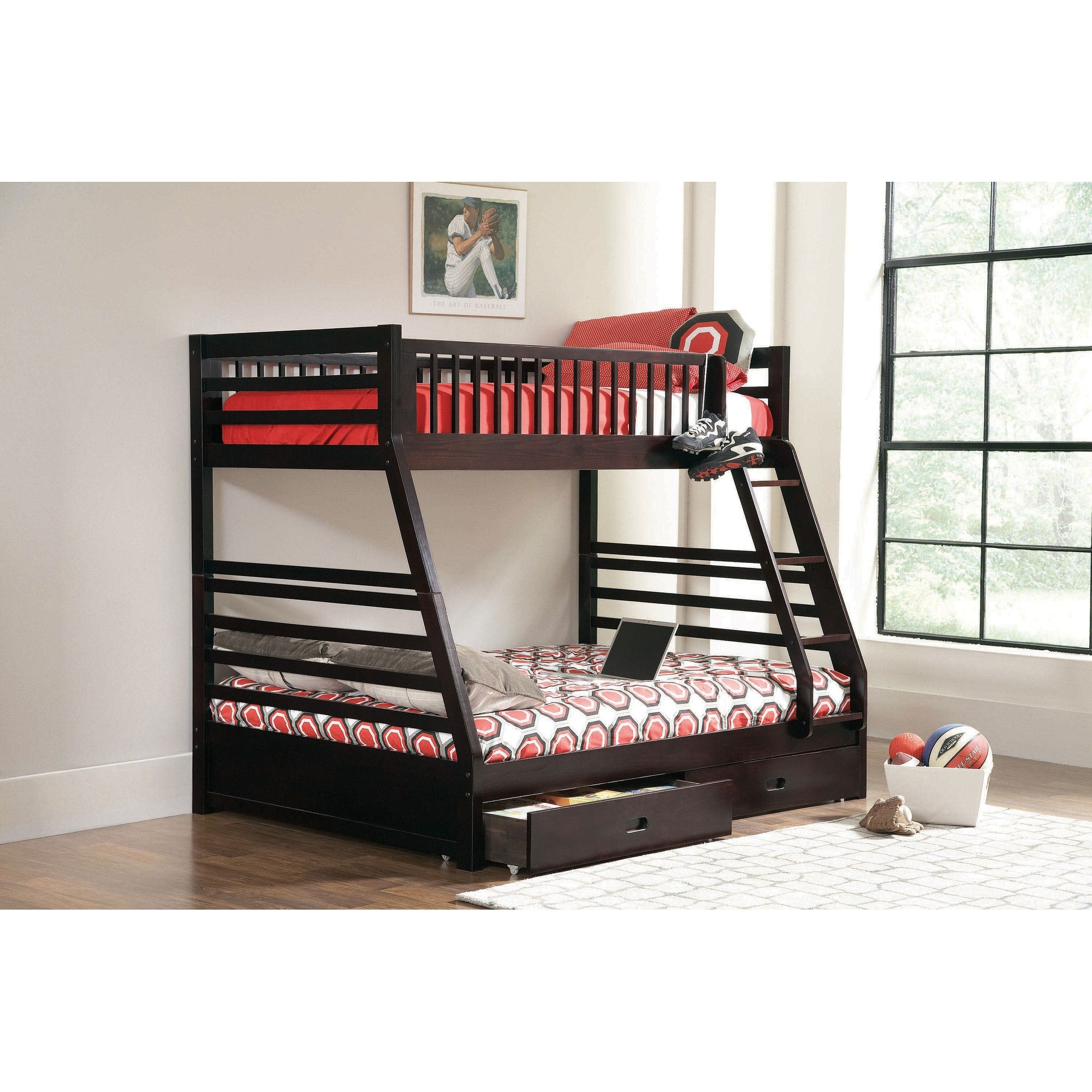 Ashton 2-drawer Wood Twin over Full Bunk Bed