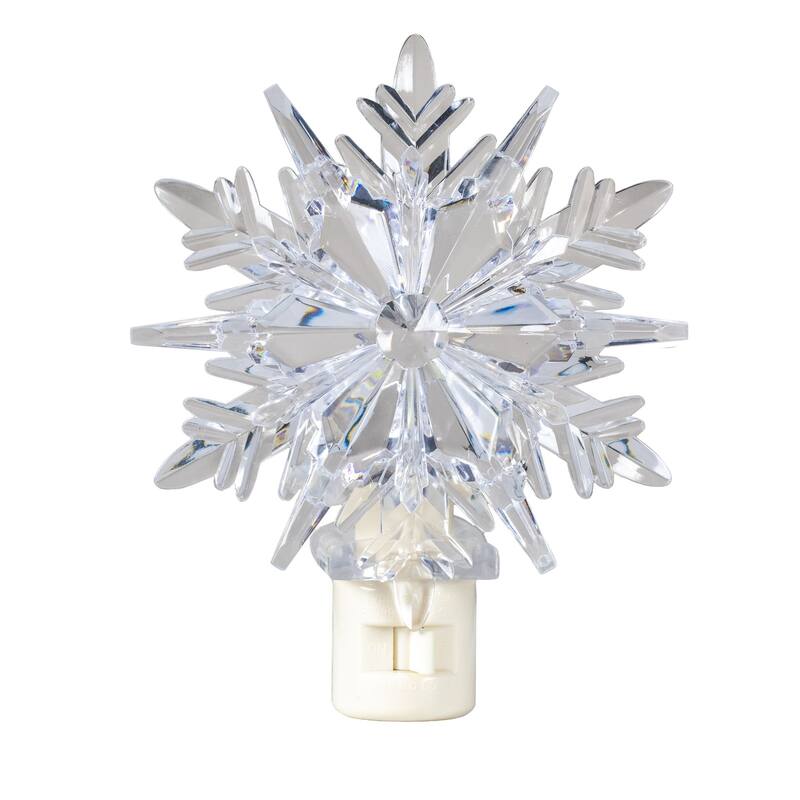 Novelty Lights LED Snowflake Christmas Night Light with Swivel Plug