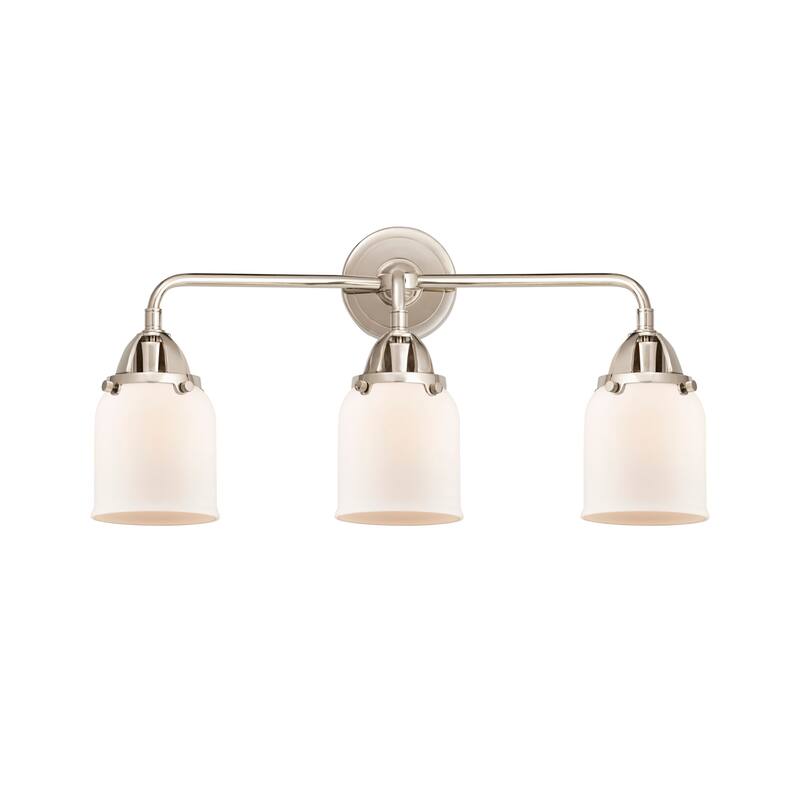 Innovations Lighting 288-3W-11-23 Bell Vanity Bell 3 Light 23" Wide - Polished Nickel / Matte White