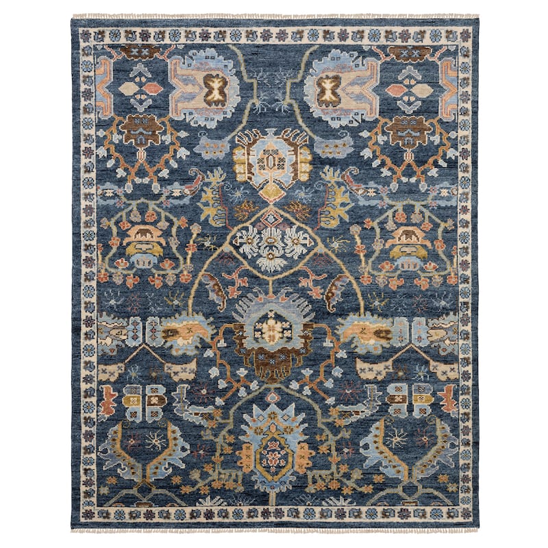Maylin Traditional Oriental Navy/ Multi Area Rug