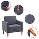 preview thumbnail 9 of 9, Indoor Single Seat Sofa with Solid Wood Legs, Dark Grey