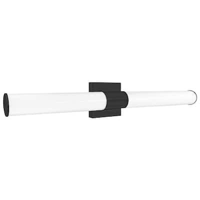 Luxrite LED Black Bathroom Vanity Light Fixtures 36 Inch 5CCT 30W 2200 Lumens CRI 90 Dimmable Damp Rated ETL Listed