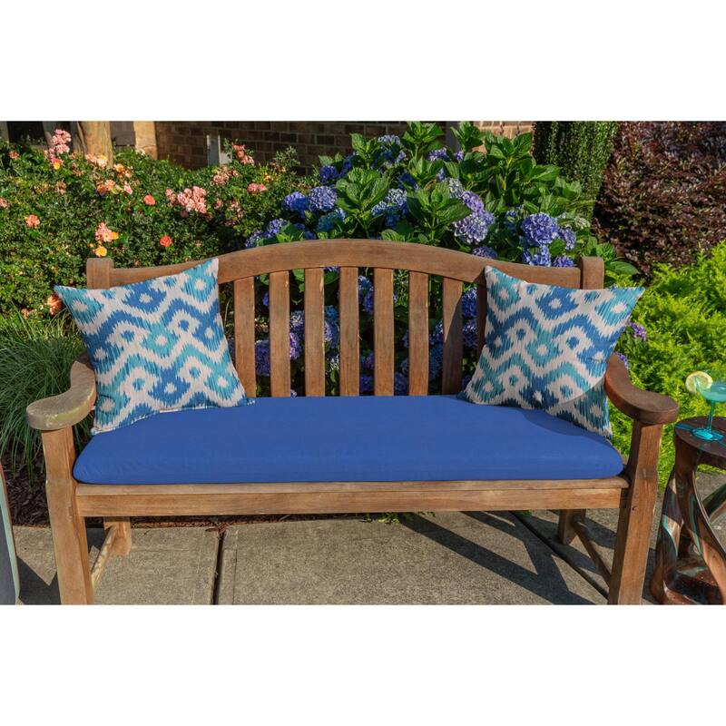 Casual Cushion Ikat 1-Piece Indoor/Outdoor Square Throw Pillow, 18"W x 18"L