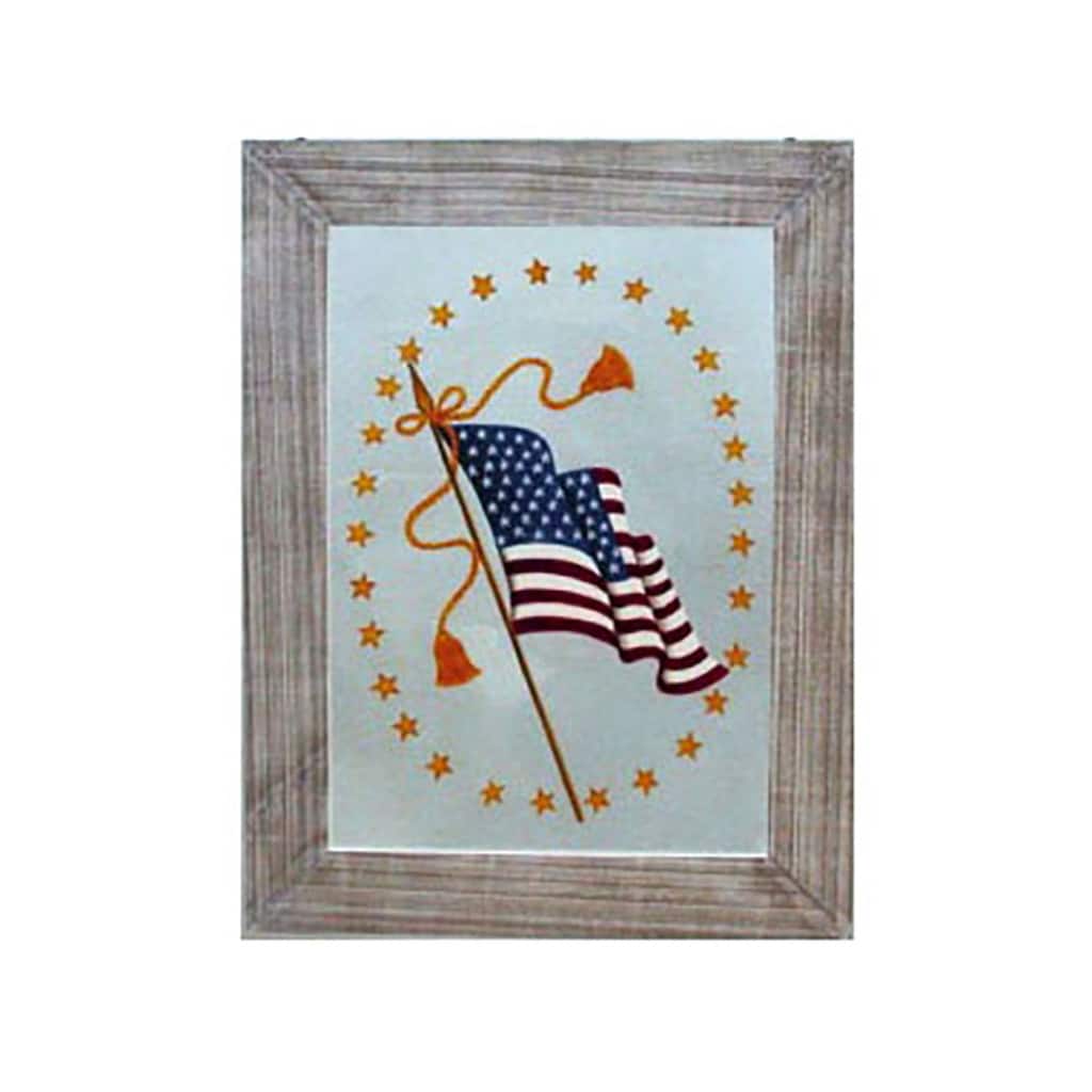 Old Glory Painted Americana July Fourth Window