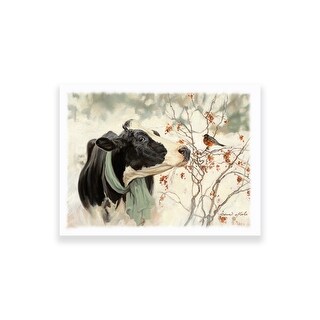 TrendyDecor4U Farmhouse "The Winter Robin" Canvas Wall Art by Bonnie ...