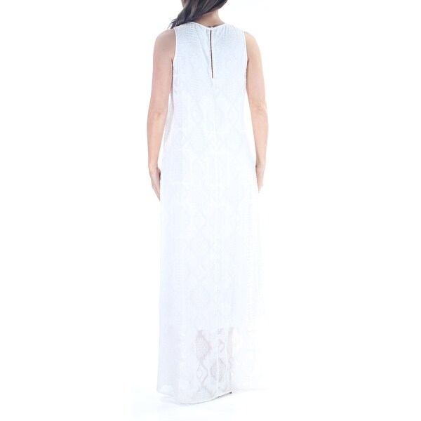 white maxi shift dress