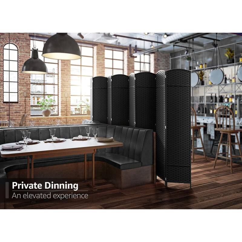 Room Divider Folding Privacy Screen Tall Partition Foldable Wall 8 Panel - 96” L x 19.50” W x 69” H
