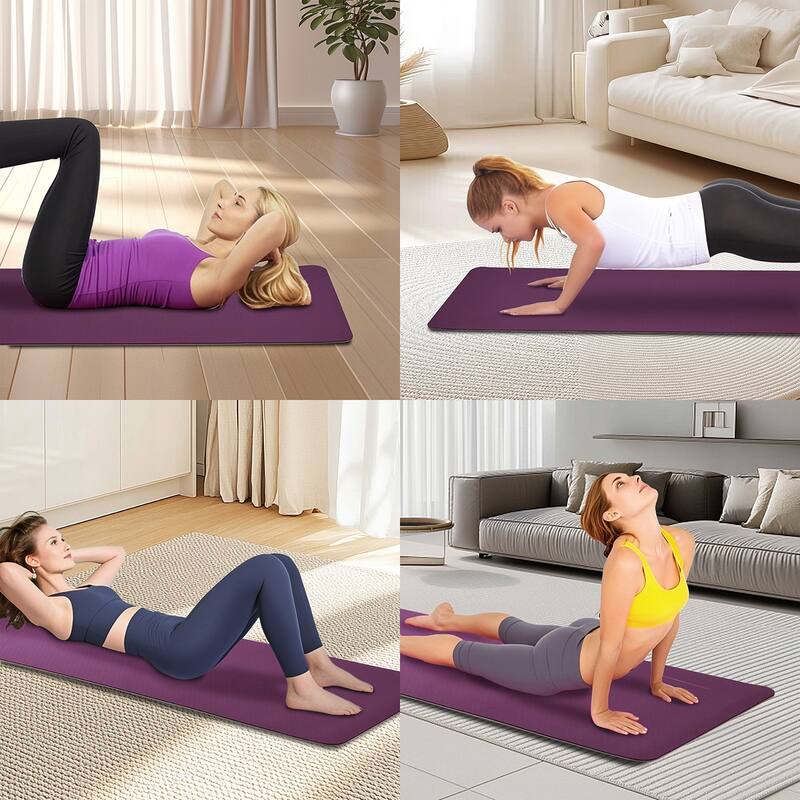 72"x24" TPE Yoga Mat, Non-Slip Eco-Friendly for Home Pilate