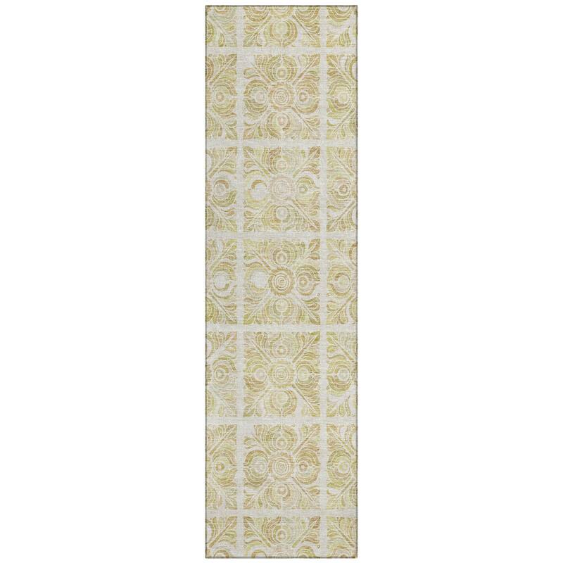 Machine Washable Indoor/ Outdoor Chantille Mosaic Rug