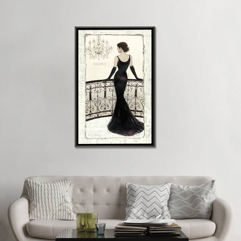 iCanvas "La Belle Noir" by Emily Adams Framed