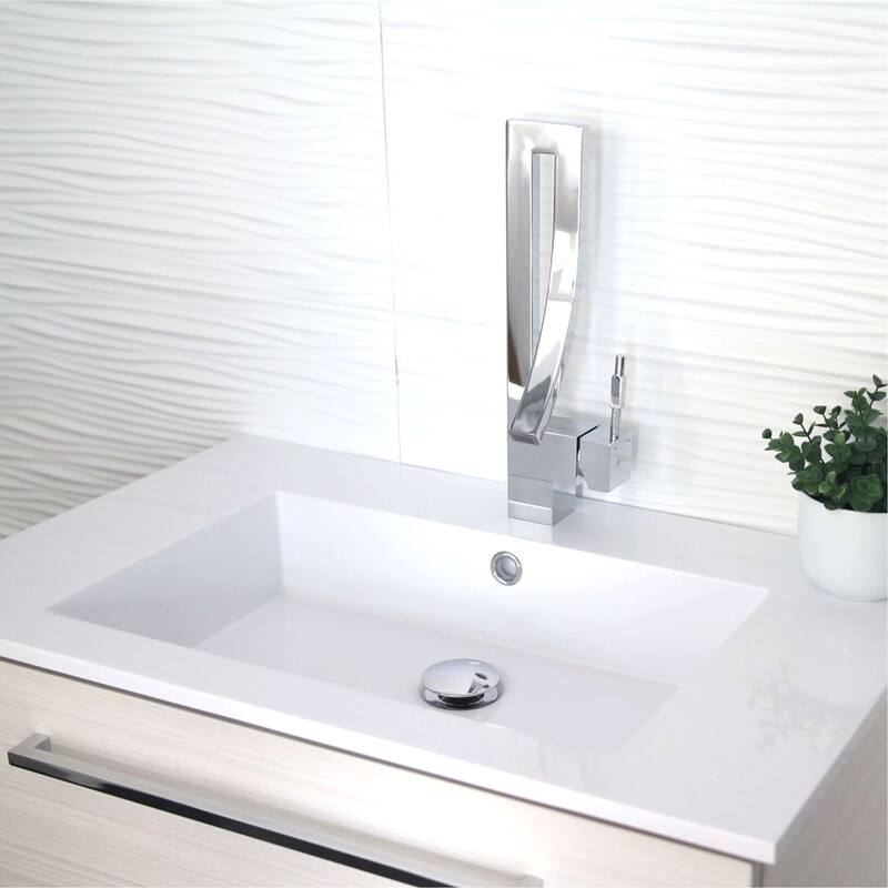 Single Handle Bathroom Faucet in Polished Chrome - Faucet Height: 14" | Spout Height: 4 3/4" - Chrome