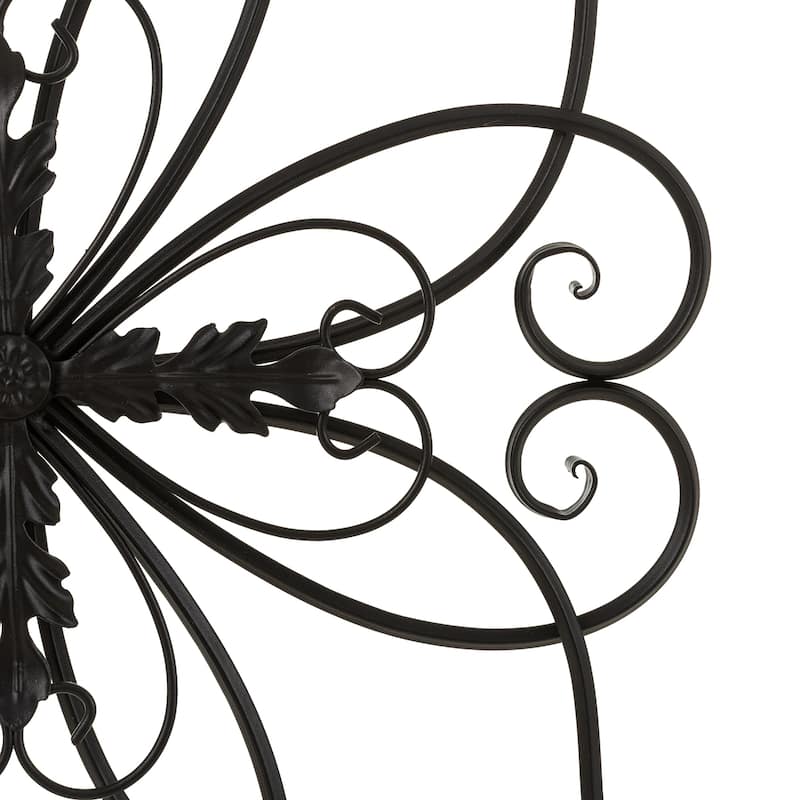 Glitzhome 20"L/ 23.5"L Traditional Iron Scroll Garden/Home Wall Decor