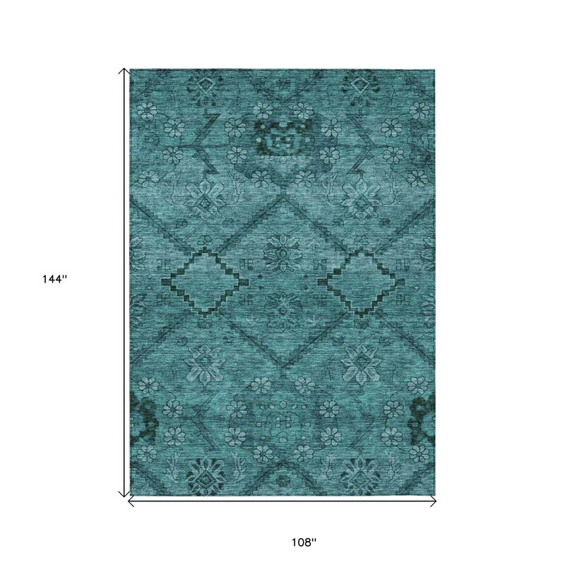 HomeRoots Floral Transitional Rectangle Outdoor Rug