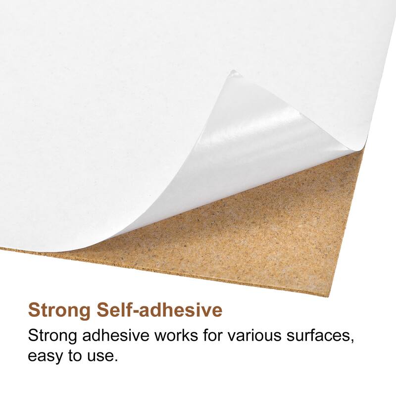 8pcs Self-Adhesive A4 Size Cork Sheets, 8.3" x 11.8" Cork Backing Sheets - Brown