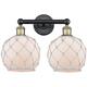 Option Black Antique Brass / White Glass with White Rope