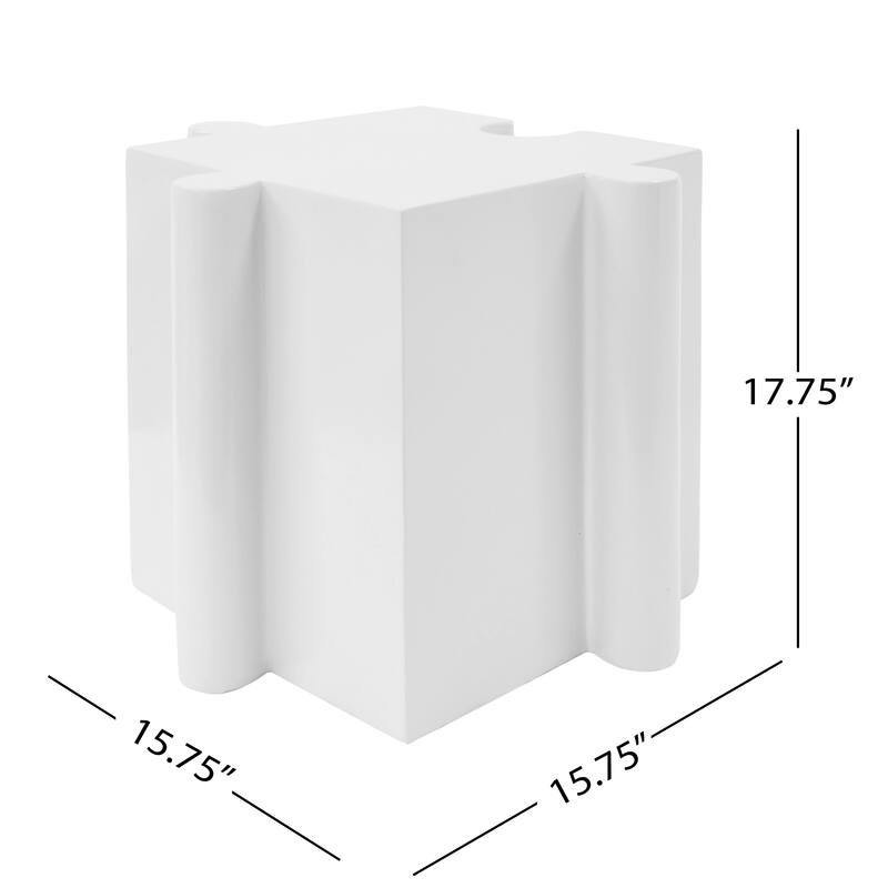Modern Modular Side Tables, 3-Piece Interlocking Puzzle Set for Indoor & Outdoor, Heavy-Duty MGO Tabletop