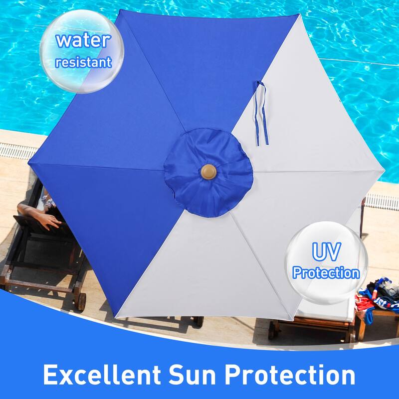 Autlaycil 7.5FT Patio Umbrella with Tilt and Crank