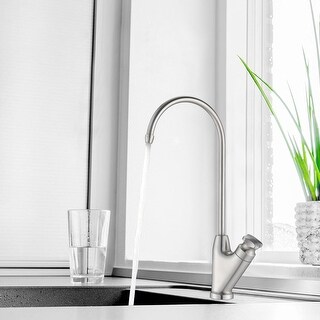 Kitchen Water Filter Faucet, Brushed Nickel Finish Lead-Free Drinking Water  Faucet - Overstock - 33799291