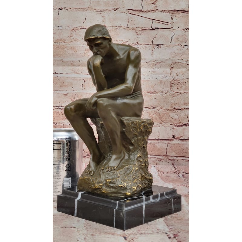 The Thinker Bronze Statue – Rodin Inspired Sculpture On Marble Base