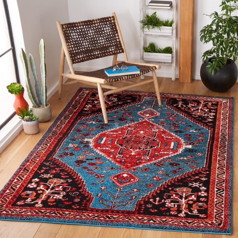 SAFAVIEH Vintage Hamadan Mehrnaz Traditional Oriental Rug - 4' x 6' - Turquoise/Red