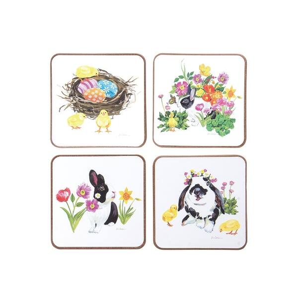 slide 2 of 5, Easter Garden Coasters Set of 4 - Set of 4