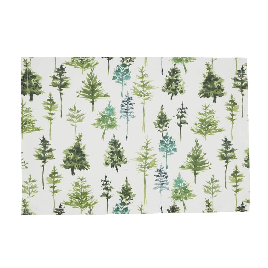 Table Placemats With Forest Trees Design (Set of 4)