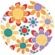 preview thumbnail 59 of 78, SAFAVIEH Handmade Kids Miens Floral Wool Rug 5' Round - Ivory/Gold