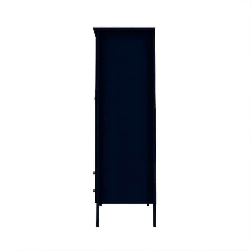 Manhattan Comfort Crown Full Wardrobe with Hanging and 2 Drawers