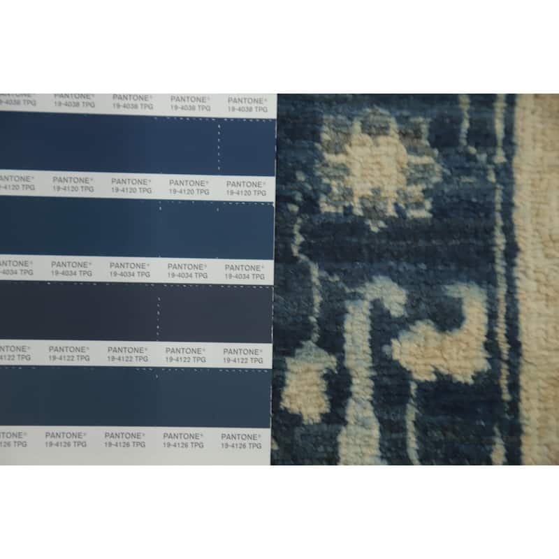 Hand Knotted Oriental 100% Wool Carpet Traditional All-Over Pink Ziegler Runner Rug - 14' 6'' X 2' 7''