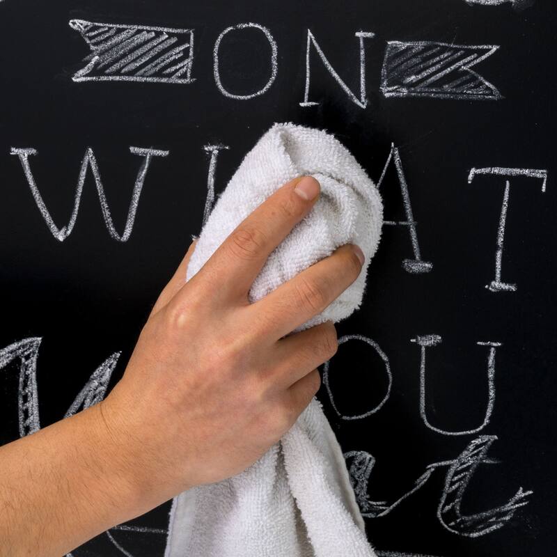 Glitzhome 30"H Standing Message Board Hanging Chalkboard Porch Decor