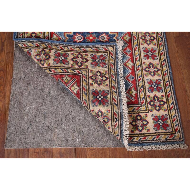 Blue Kazak Oriental Accent Rug Handmade Wool Carpet - 2'1"x 2'10"