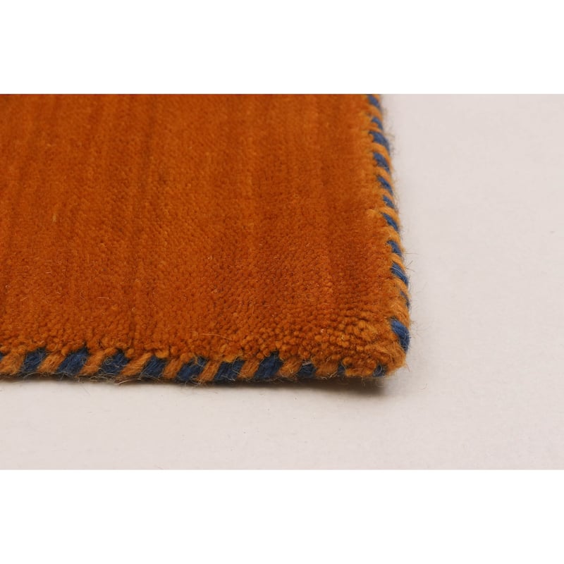 Kashkuli Gabbeh Orange Rug 6'7" x 8'1" - 6'7 x 8'1