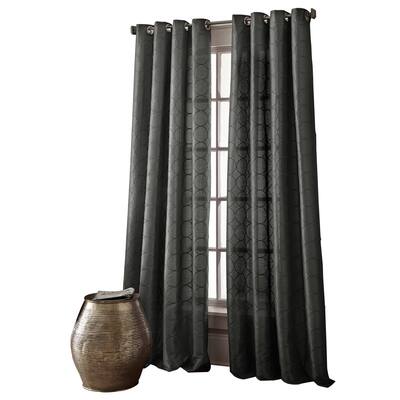 SureFit Manhattan Embroidered Grommet Top Window Curtain, Single Panel