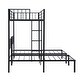preview thumbnail 5 of 7, Sturdy Metal Triple Twin Bunk Bed with Full-Length Guard Rails and Built-in Ladder - Space-Saving Design